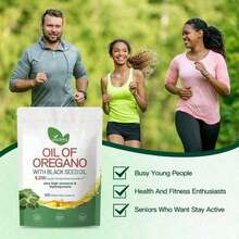 Vivonu Oil Of Oregano With Black Seed Oil Softgels |   6200mg Herbal Equivalent Per Serving |   Ultra High Carvacrol & Thymoquinone |   300 Softgels |   Gluten & Dairy Free - 1pc - 查看 6