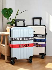 Custom Name Luggage Strap, Personalized Text Suitcase Belt, Adjustable Travel Luggage Identifier, 1PC - Multicolor - View 5