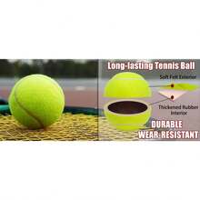 Tennis Balls, 1/3/6/12 Pack Advanced Training Tennis Balls Practice Balls, Pet Dog Playing Balls, Come With Mesh Bag For Easy Transport, Good For Beginner Training Ball (Yellow) NO7A - 1PK - 查看 4