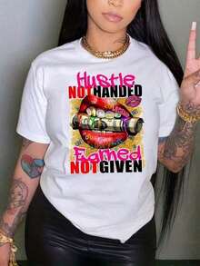 Por Dios, Maltramada Por Mi Esposo, Camiseta de Manga Corta para Mujer (20) - Multicolor - Ver 6