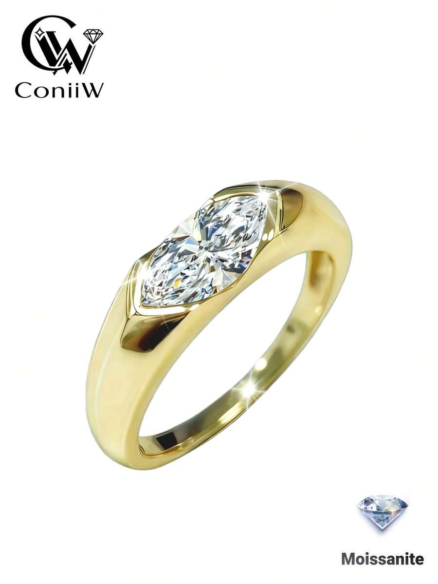 ConiiW Nhẫn đôi/nhẫn cưới bằng bạc Sterling 925, đính đá Moissanite hình quả lê 1 carat, kích thước 5*10mm. Thiết kế thời trang, cổ điển, tối giản, thanh lịch, độc đáo, ngọt ngào và tươi mới. Thích hợp để đeo hàng ngày, cầu hôn, đính hôn, cưới hỏi, dự tiệc, họp mặt, du lịch, kỳ nghỉ, hẹn hò, cũng như làm quà tặng cho Ngày Valentine, Halloween, Lễ Tạ ơn, Lễ Phục sinh, Giáng sinh, sinh nhật, kỷ niệm, dạ hội, hẹn hò và các dịp khác.