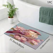 1 pieza Estera absorbente con estampado floral y de pájaros en rosa para cafetera, platos - Estera protectora absorbente de poliéster para escritorio con almohadilla antideslizante de goma, para decoración de la encimera de la cocina, bar en casa y mesa de comedor - Multicolor - Ver 15