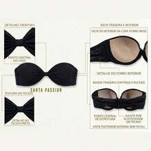 Strapless Bra With Padded Cups And High-Support Plush Up Comfortable Underwire By Santa Passion - 米色 - 查看 4