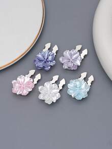 2/10pcs 25mm Women Elegant Pearl Floral Button Set, Durable Plastic Material, Metal Button Cover, Detachable Button Clips, 3D Decorative Buttons, With Pliers Button Snap, Suitable For Dress, Formal Wear, Shirt Accessories - Multicolor - View 6