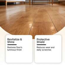 150ml Premium Floor Care Polish & Wood Shine Restorer, Deep Conditioning Wax For Hardwood, Laminate, Tile, Marble, Vinyl Floor, Scratch & Scuff Repair, Long-Lasting Mirror Gloss, Water-Resistant Spill Protection Protective Coating, Quick-Drying Non-Greasy Formula, Easy Mop-On Floor Treatment - Multiple - View 4