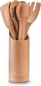 Soporte para utensilios de cocina, bambú, beige, 0,1 x 9 x 33 cm, 7 unidades - Ver 8