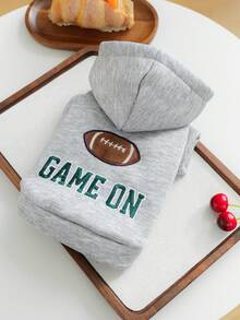 1pc Pet Clothes, Dog/Cat Apparel, Comfortable Sweatshirt For Small Dogs, Puppy Spring/Autumn Outfit - Grey - View 4
