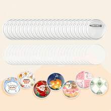 5/8/20/30Pcs DIY Acrylic Button Badge Making Kit, Transparent Handmade Badge Button Photo Craft Supplies - White - View 6