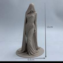 1pc Mysterious Veiled Lady Figurine Sculpture, Desktop Decor For Cabinet And Home - Multicolor - View 3