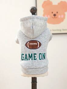 1pc Pet Clothes, Dog/Cat Apparel, Comfortable Sweatshirt For Small Dogs, Puppy Spring/Autumn Outfit - Grey - View 1