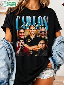 Carlos PenaVega Unisex Retro 90s T-Shirt - Black - View 6