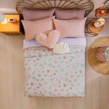 Novo Ultra Light Double Duvet Plain And Printed Vianney Various Colors Two Views Thin - 西瓜粉 - 查看 4