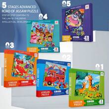 Children's Magnetism, Three In One Progressive Design, Foldable Design, No Loss Of Magnetic Pieces, Early Toys For Centralized Training, Children With Cartoon Themes (Animals/Dinosaurs/Transportation, Etc.) As The Theme, Rounded Corners, Portable Design For Boys And Girls Over 3 Years Old, Multiple Styles To Meet Different Needs - Multicolor - View 5