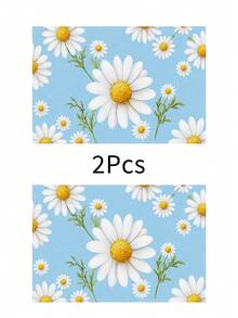 1 pieza Mantel individual de lino con estampado floral, tapete para desayuno, posavasos de café, base para tazón, accesorio de cocina, fácil de limpiar, apto para el hogar, restaurante, decoración del comedor, regalo festivo, regalo para amigos, set multipieza - Multicolor - Ver 23