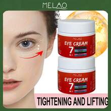 2支装 MELAO 7合1眼霜，50克/1.76盎司，抗衰老眼霜，蕴含视黄醇、胶原蛋白、透明质酸和烟酰胺，减少黑眼圈、眼袋和细纹 - 2個 - 查看 3