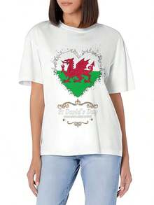 Women's Casual Short Sleeve T-Shirt, Slim Fit, Soft Cotton, Round Neck, Basic And Versatile - High Quality - 白色 - 查看 6