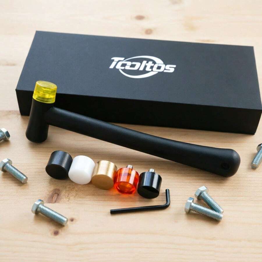 6件套可互换珠宝制作锤头工具组，多功能，适用于金属成型、雕刻和金匠工艺 - 6款錘子 - 查看 1