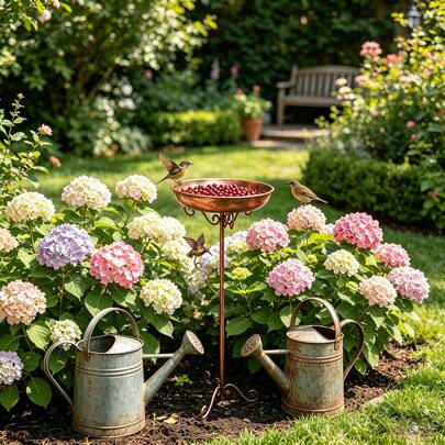 1pc Iron Hummingbird Feeder Decor Stand, Suitable For Outdoor Garden Use, Ideal For Yard And Patio Landscaping, Attracts Various Birds, Perfect Gift For Bird Lovers