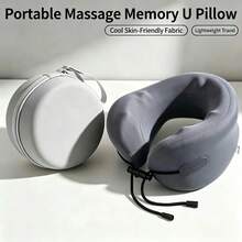 U-Shaped Memory Foam Neck Pillow With Storage Case, Portable Travel Nap Pillow, Slow Rebound Neck Pillow, Must-Have For Office Naps, Airplane Travel Cervical Pillow. Removable And Machine Washable, Provides Neck Support, Essential Travel Accessory. - Multicolor - View 8