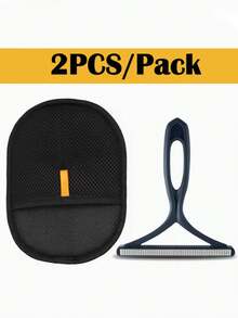 2-In-1 Pet Deshedding Kit - For Cats & Dogs, Includes Anti-Static Deshedding Glove And Lint Roller Brush - Professional Static Cleaning Tool For Clothes, Car Seats And Furniture - Portable Pet Deshedder, No Water/Soap Needed (For Pet Owners) - Multicolor - View 8