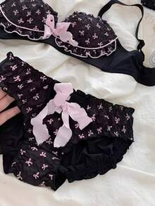 Underwear, Cosplay, Erotic Underwear, Erotic Cosplay, Sexy Lingerie, Lovebu Cosplay, Sexy Garter Belt, Bra, Underwear, Erotic, Naughty, Adult Goods, Panty Rabbit, Contrast Lace, Backless, Front Buckle, Leopard Print, Beautiful Back, Thickening - AA - 查看 3