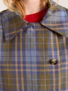 Chaqueta reversible con cuello solapa bordado manga larga para mujer - Marrón - Ver 6