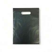 Kit 100 Unidades de Sacolas Plásticas Boca Palhaço para loja 20x30 Alça Vazada para loja - Visão 13