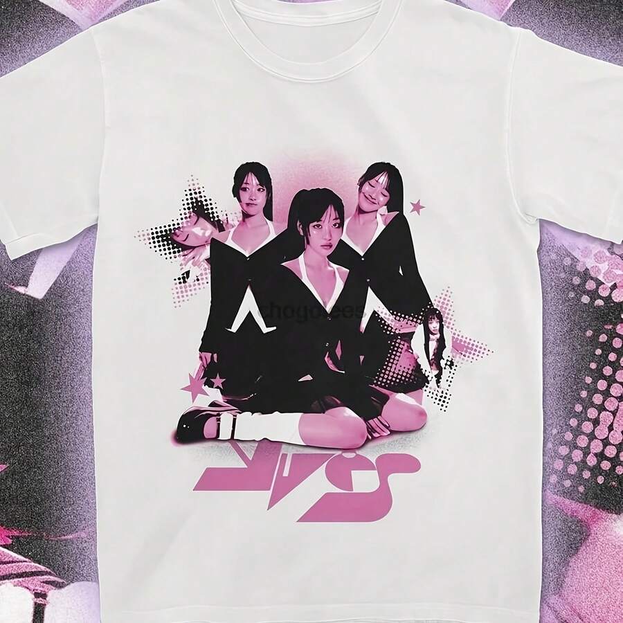 Camiseta de Diseño Exclusivo LOONAs Merchandise Arts Odd Eye Circle Yyxy Top Kpops para Fans, Conciertos, Cumpleaños, Camisetas de Verano para Hombre - forma - Ver 1