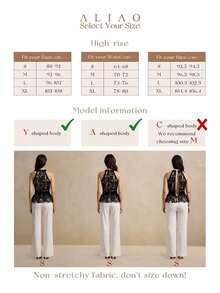 Blusa de cuello halter transparente con volantes, decoración de lazo bordado de encaje, adecuada para galas de noche, ocasiones formales, Día de San Valentín, Año Nuevo, dama elegante, playa, Acción de Gracias, graduación, conciertos de verano casual - Multicolor - Ver 6