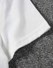 Camiseta de Mujer con Estampado de Cara de Payaso de Carnaval - Manga Corta y Cuello Redondo, Tejido de Elasticidad Media Ideal para Verano, Primavera y Fiestas de Carnaval - Ropa Casual, Lavable a Máquina, No Es Disfraz de Payaso Patrón de cara y mano de payaso - Blanco - Ver 8