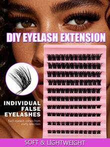 Asiteo Fluffy Lash Clusters, 8-16mm 120pcs Delicate Individual False Eyelashes - Natural Look, D-Curl Voluminous, Salon-Grade Volume And Length For DIY Lash Extension - Easy To Wear, Reusable, Comfortable Fit, Suitable For DIY At Home, Parties, Daily Makeup, Lash Extension, Graduation Gift, Vacation Lashes - D - View 3