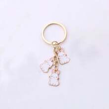 1 chiếc móc khóa hình động vật dễ thương, hình gấu trúc, lợn, thỏ, bò hoạt hình, làm bằng hợp kim kẽm, phụ kiện túi xách - Nhiều màu - Xem 10