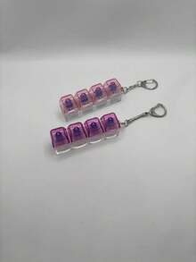 1 pieza Adorno de tecla multicolor para alivio del estrés - Colgante de tecla de teclado mecánico - Regalo del Día de San Valentín y accesorio de moda - Mezcla de colores - Ver 4