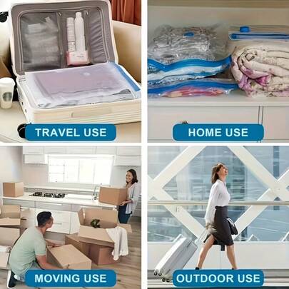 9pcs Travel Vacuum Storage Bags (2m+2s+2l+2xl) With Manual Pump, Suitable For Travel And Luggage Vacuum Packing Bags, Space Saving Clothes Vacuum Seal Bags, Cruise Essential, Portable Compression Packing Cubes For Clothing, Bedding, Pillows, Travel - Airtight, Reusable And Durable