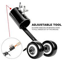 1pc Black Outdoor Puller With Adjustable Roller, Suitable For Garden, Vegetable Patch And Multiple Terrains, No Bending Required - Straight Hook Style - View 7