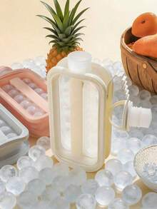 1個冰球製作器，冰球模具設計，無氣泡，易脫模，防漏蓋，快速冷凍，直接注水，便攜式冰球製作器，適用於飲料、雞尾酒、家庭酒吧、廚房、冰箱、野餐、燒烤、戶外、泳池派對、夏季聚會、畢業派對、雞尾酒之夜，四季冷卻 - 彩色 - 查看 9