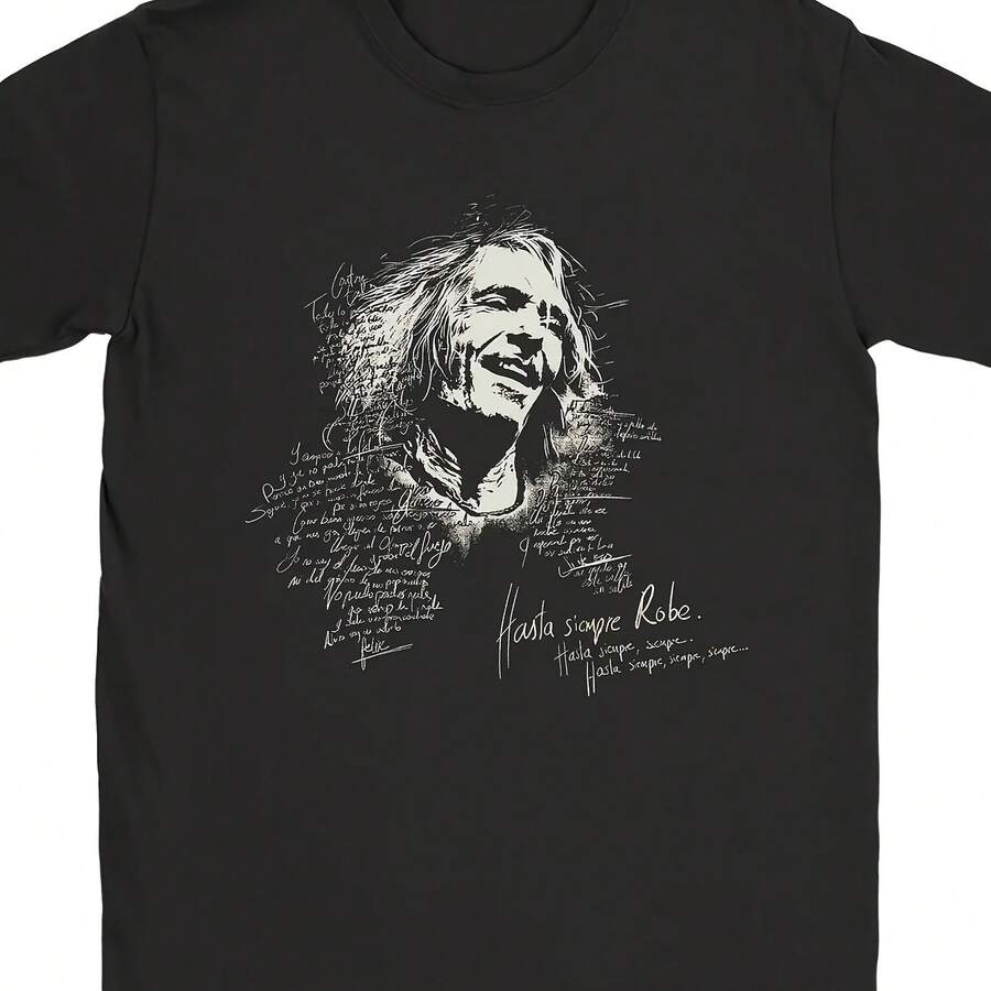 Camiseta Extremoduro para Hombre, Estampado Vintage, Cuello Redondo, Manga Corta, con Diseño Icónico, para Verano - forma - Ver 1
