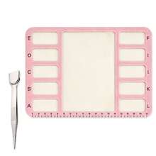 KLONKEE 2/3PCS Jewelry Beading Mat, Soft And Stable, Centimeter Scale, Beading Mat And Stainless Steel Convenient Tweezers, With Spoon, For Jewelry Making Beading Supplies (Pink) - Pink Beaded Mat - View 13