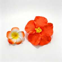 2pcs/Set Bohemian Style Plumeria Decor Hair Clips, Pink & Yellow, Sweet Beach Holiday Side Bangs Accessories,Hair Slide,Claw Clips - Multicolor 2 - View 15