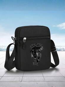 Bộ 1/2 mũ lưỡi trai in hình thánh giá Chúa Giê-su và túi đeo chéo, thời trang đường phố, thể thao ngoài trời, mũ vành phẳng có thể điều chỉnh và túi đeo vai, thích hợp để sử dụng hàng ngày hoặc làm quà tặng. - Nhiều màu - Xem 16