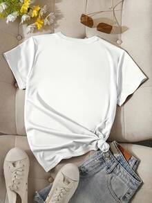 Camiseta de Mujer - Camiseta Estampada de Manga Corta - NY, una camiseta floral para mujer en primavera y verano, el regalo perfecto para las vacaciones, ¡tu mejor elección! Camisetas para Mujer - Blanco - Ver 3