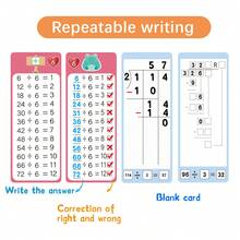 0-12 Math Addition Subtraction Multiplication Division Children's Math Flash Cards, 2 Pens And 1 Ring (Random Color), Reusable Erasable Math Flash Cards, Montessori, Educational Game, Boys And Girls Educational Toy, Learning Education, Kindergarten, Home Education, Ideal Choice For Learning Math, Gift For Kids - Multicolor - View 10