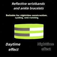 Reflective Tape Is Suitable For Wrists,Ankles, And Legs Bicycle Pants Cuffs, Clip Running Safety Reflector With Shoulder Strap - Green - View 4