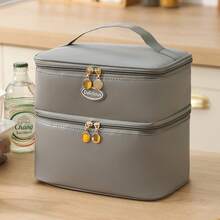 Mehrstöckige isolierte Lunch-Tasche, wasserdichte und auslaufsichere Thermotasche für Büro und täglichen Gebrauch, tragbare Lunchbox-Aufbewahrung - Verschiedenfarbig - Übersicht 7