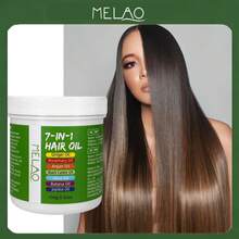 MELAO 7合1護髮油 100g/3.53oz，含薑、迷迭香、摩洛哥堅果油與黑蓖麻油，滋養頭皮與髮絲，適用乾枯受損髮質，旅行尺寸 - 100克 - 查看 3