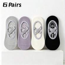 5/10 Đôi tất thể thao nữ màu đen, tím, xám, quai chéo, chống trượt, thoải mái, làm từ silicon, thích hợp cho yoga và tập thể dục. - Nhiều màu - Xem 10