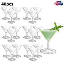 Puredove 80/40pcs 70ml Creative Stemware, (Please Check Size And Capacity Before Purchase) Suitable For Cocktail Glasses, Pudding Cups, Wine Glasses, Mousse Cups, Dessert Cups, Ideal For Weddings, Birthdays, Parties, Anniversaries And Various Social Events - Transparent - View 8