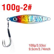 1 Buah Umpan Logam Tenggelam Pendek, Umpan Ikan Timah Holografik dengan Mata 3D untuk Memancing dari Pantai, Lepas Pantai, dan Perahu, Ikan Bass dan Makarel - 2# - View 10