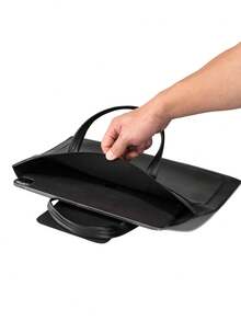 Túi đựng laptop bằng da, phù hợp với laptop 13/14/15/16 inch. - màu đen - Xem 4