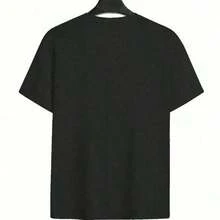 Camiseta de manga corta con cuello redondo para mujer, con un divertido estampado de tres guisantes, de estilo lindo, 100% algodón, con un diseño estampado en toda la prenda. - Negro - Ver 2